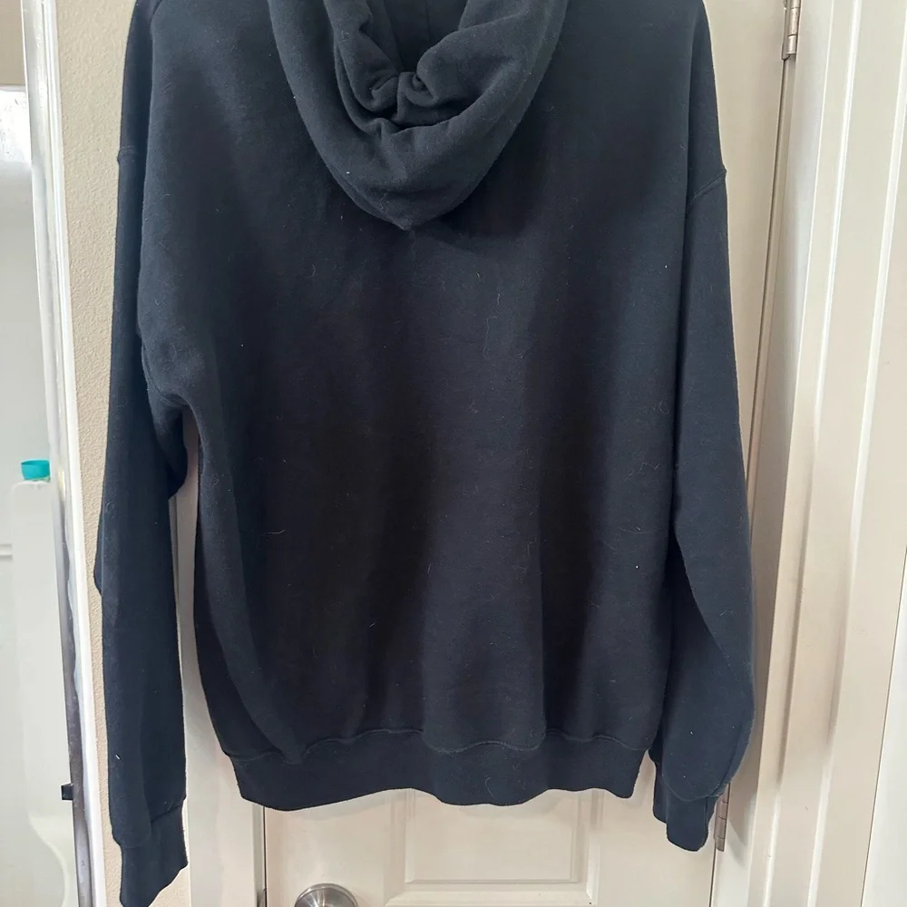 Jerzees Black Sweatshirt with Graphic Design - Picture 2 of 3